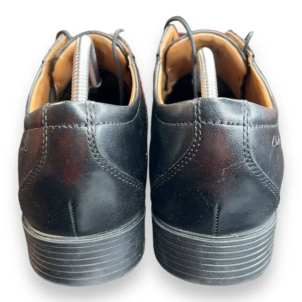 Clarks Men's‎ 9.5 W Whiddon Cap Black Leather 26152912